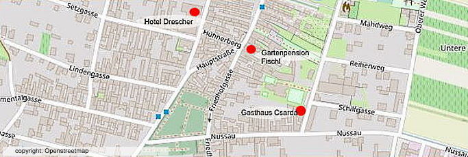 Lageplan Gartenpension Fischl